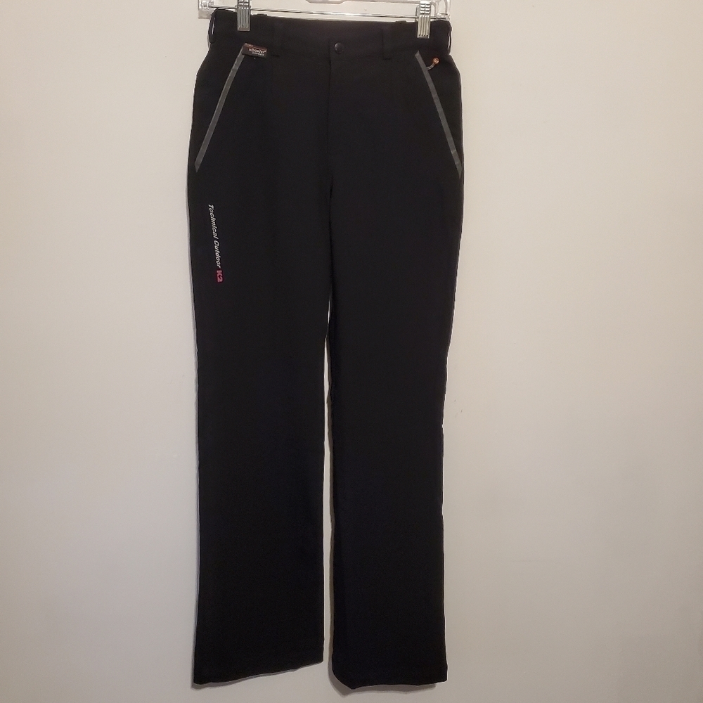 K2 Technical Outdoor Pants Womens‎ S Black Hiking Pants Weather Resistant Pocket